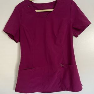Cherokee Infinity Medium Wine Scrub Top